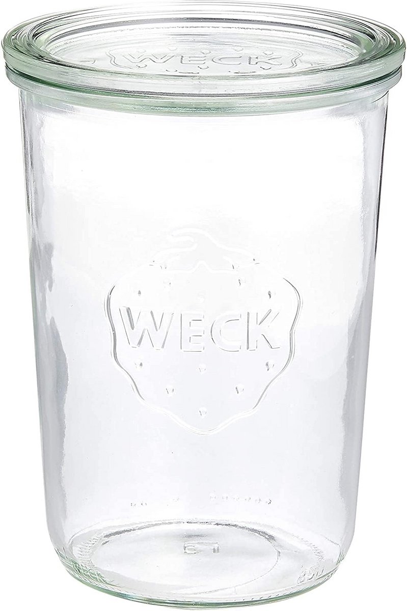 Glazen Weckpot Rond met Deksel 850 ml Luxe Bewaarvaas