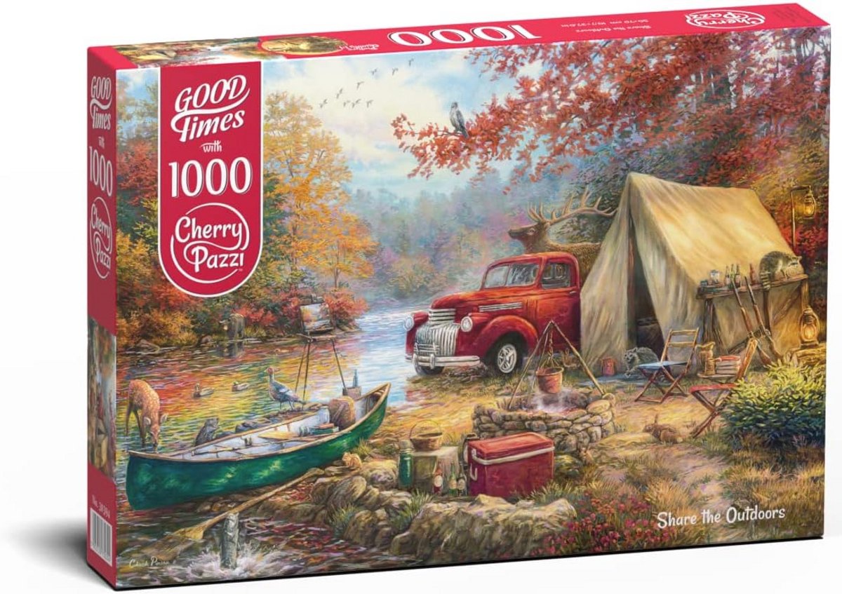 1000 Stuks Puzzel Buitenleven Scène Natuur en Kamperen
