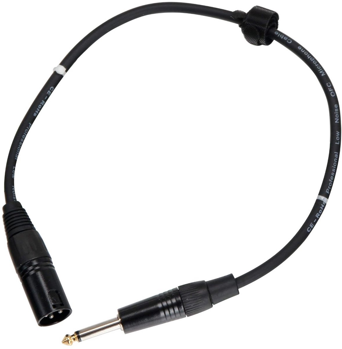XLR naar Klinkkabel 0,5m - Professionele Mono Audiokabel Zwart