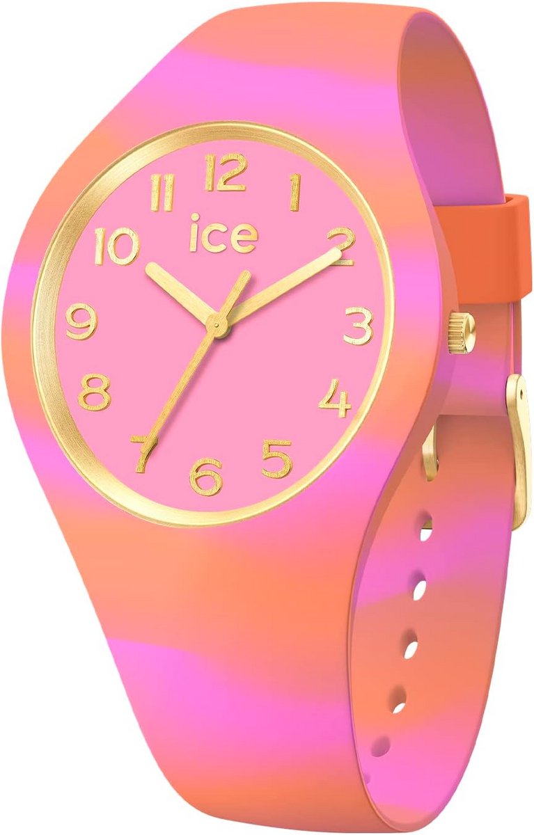 Multicolor Dameshorloge met Siliconen Band en Tie-Dye Design
