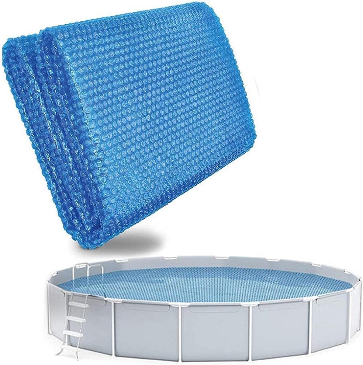 Bubbel-warmte-isolatiefolie zwembadafdekking - 1 stuks, anti-stof, regenbestendig, UV-bescherming - rechthoek 300 x 200 cm Nopenfolie Zwembad