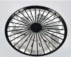 REALITY SVAERHOLT - Ventilator - Zwart - incl. 1x SMD 34 W - Afstandsbediening - Geintegreerde dimmer - Traploos instelbare lichtkleur - RGBW-kleurenwisselaar - 5 snelheidsniveaus - Geheugenfunctie - Zomer- en wintermodus - Dynamisch licht