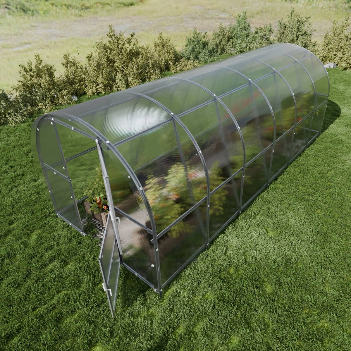 KLASIKA BALTIC LT Tuinkas - 3 x 6 m (18 m²) - 4 mm Dikte - Kweekkas - Polycarbonaat afdekking
