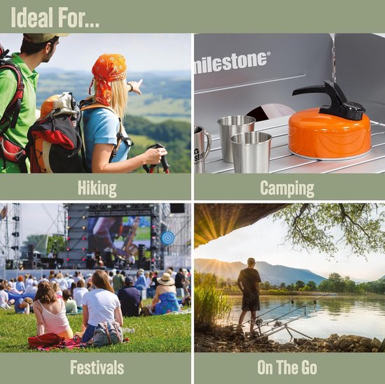Fluitketel voor Camping en Buiten - Lichtgewicht Aluminium Waterkoker met Hittebestendige Handgreep — afbeelding 4