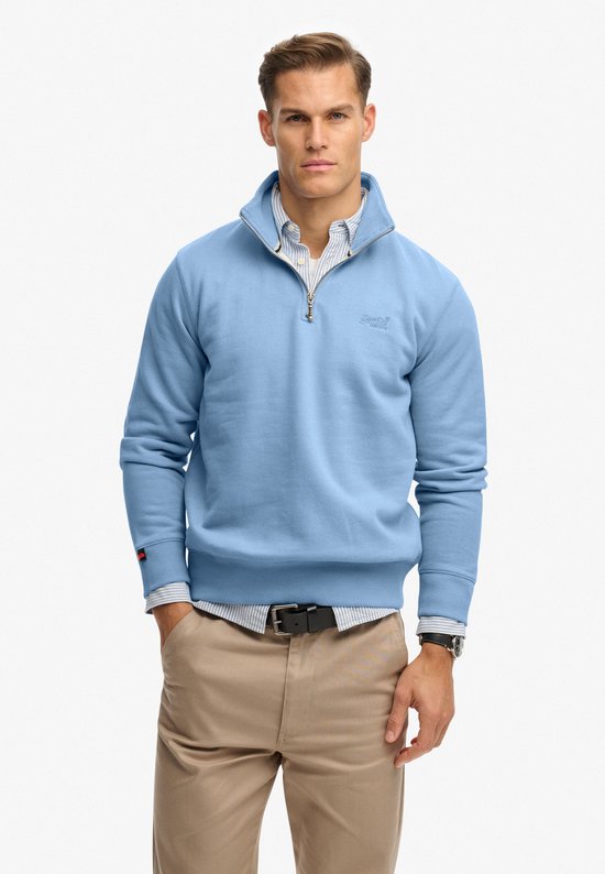 Superdry - Sweat à capuche Zip Essential Logo Half Brushed - Homme - Sweats à capuche à capuche