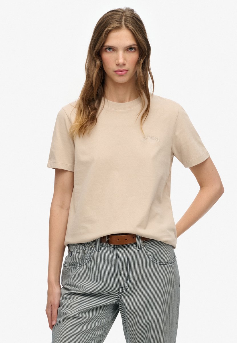 Superdry Essential Logo Geborduurde T-shirt Dames T-shirts Grijs