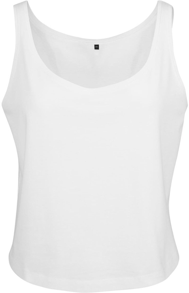 Build Your Brand - Oversized Dames Tanktop - White maat S