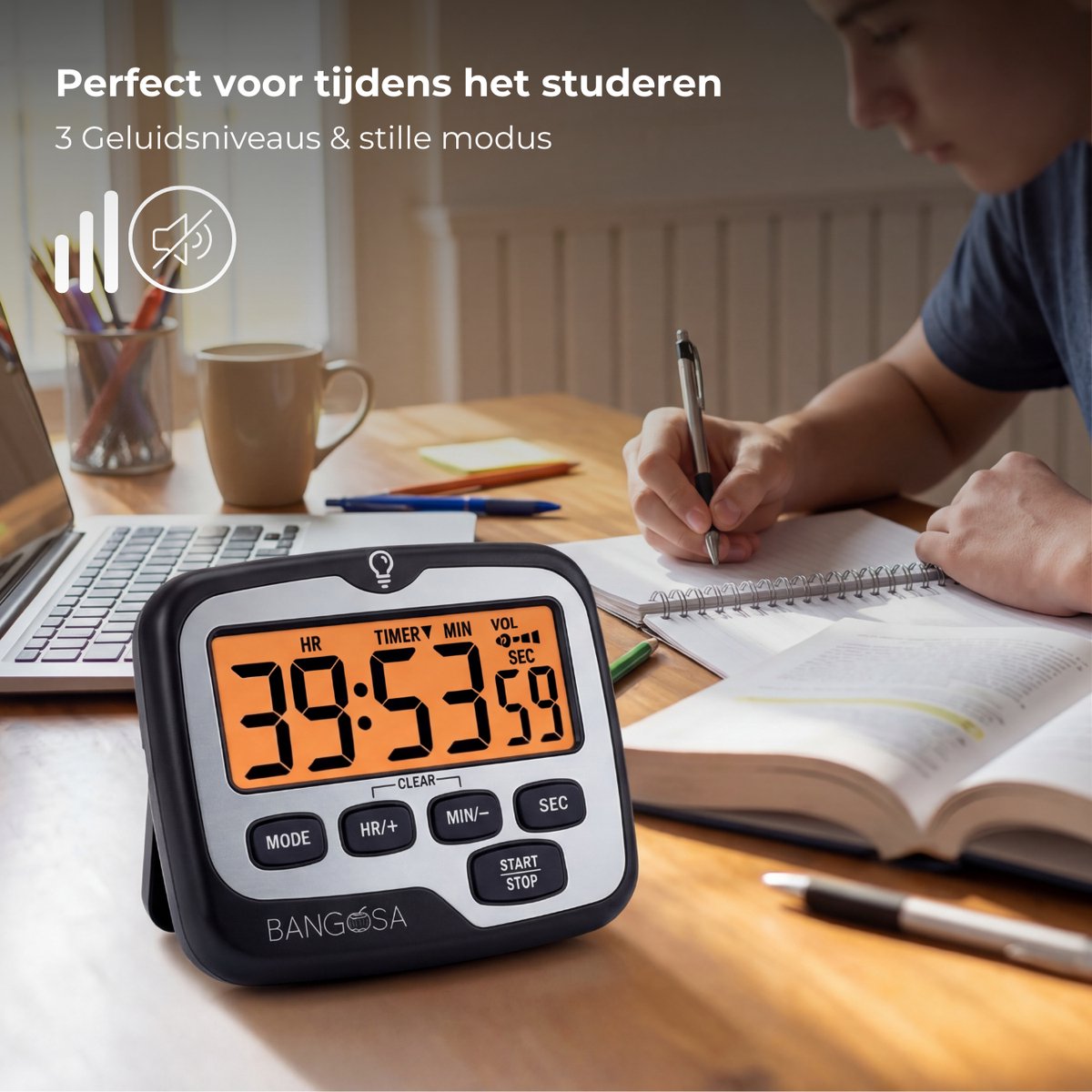 Bangosa Digitale Kookwekker – Keukenwekker Digitaal met Magneet – RVS Kookwekker Digitaal Timer Stopwatch – Magnetische Keuken Timer — cadeau in Kookcadeaus - foto 4