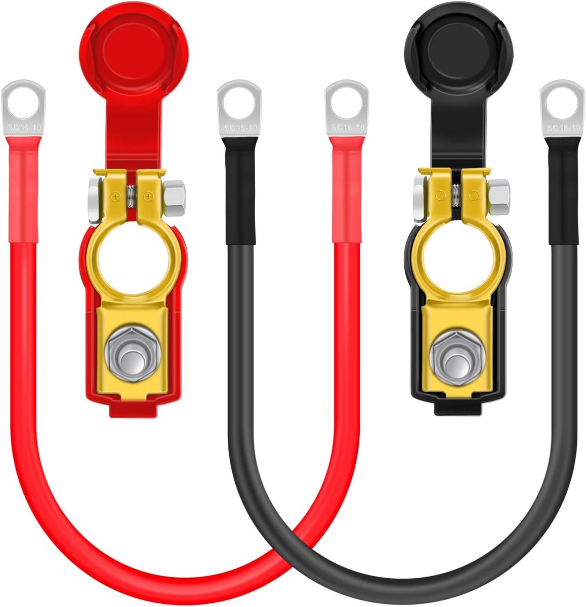 Accukabels 16mm² met M8 Koolverbindingen voor 12V 24V 36V Toepassingen