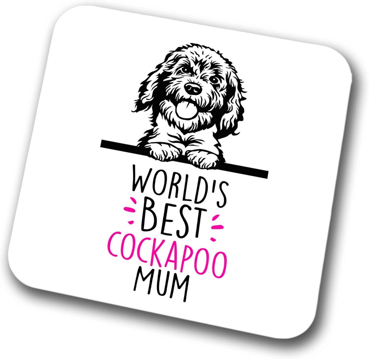 Onderzetter 'Beste Hond-Mama' voor Cockapoo Liefhebbers - Leuk Cadeau