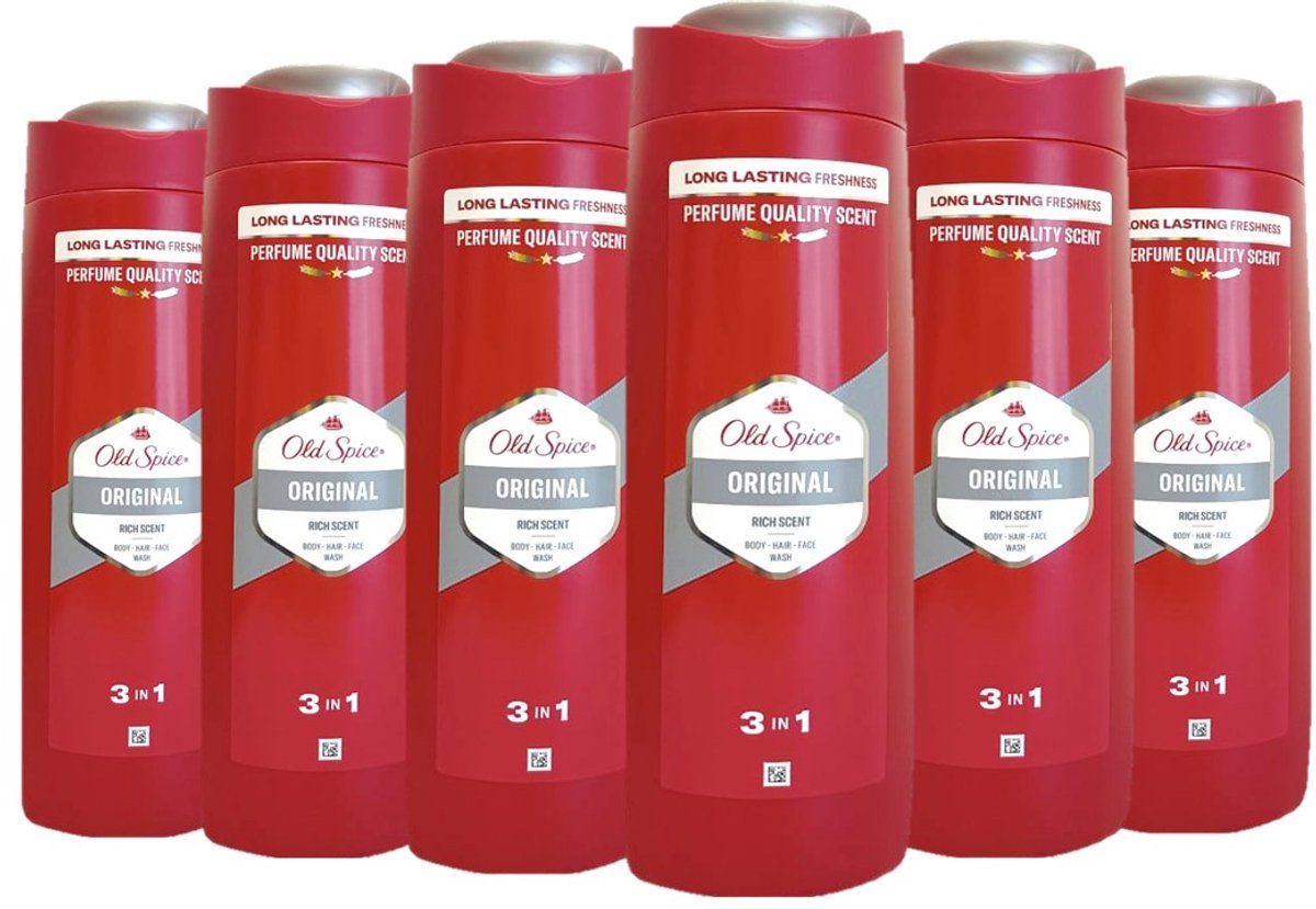 Old Spice Douchegel 3in1 Formule - XL Formaat - 6 x 400 ml
