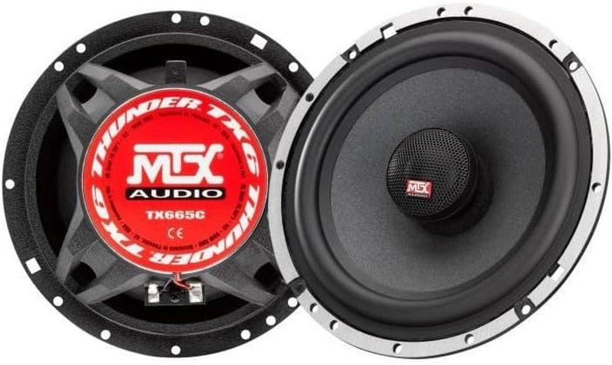 16,5 cm 2-weg coaxiale autoluidsprekers 90W RMS zijden dome tweeter