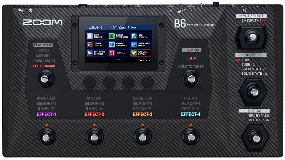 Zoom B6 basgitaar multi-effectpedaal