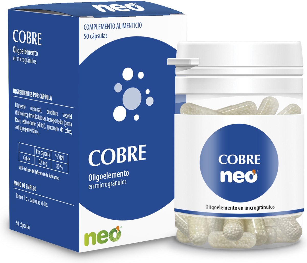 Neo Microgranulos Cobre 50 Caps