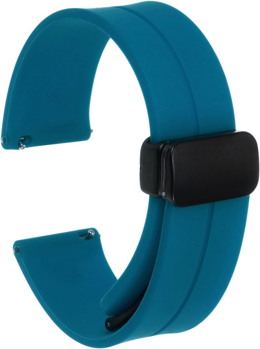 20 mm Silicone Horlogeband met Magnetische Sluiting Snelwisselsysteem