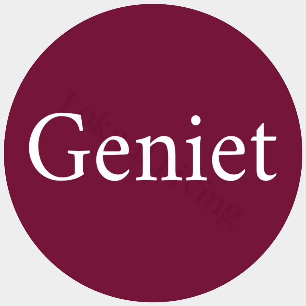 Lokaal Living - muurcirkel - 25 cm- Geniet - Burgundy - binnen en buiten - tuin