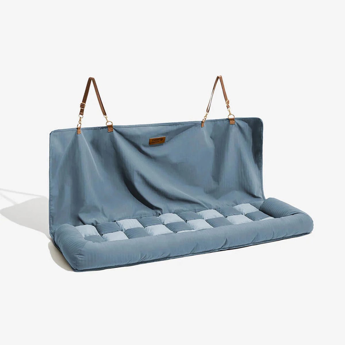 PetPlaza Luxe Honden Autostoel Bed – Waterbestendig & Wasbaar – Anti-Slip – Veilig met Gordelbevestiging – Comfortabel Reis Hondenkussen Auto – 124x45x49 cm