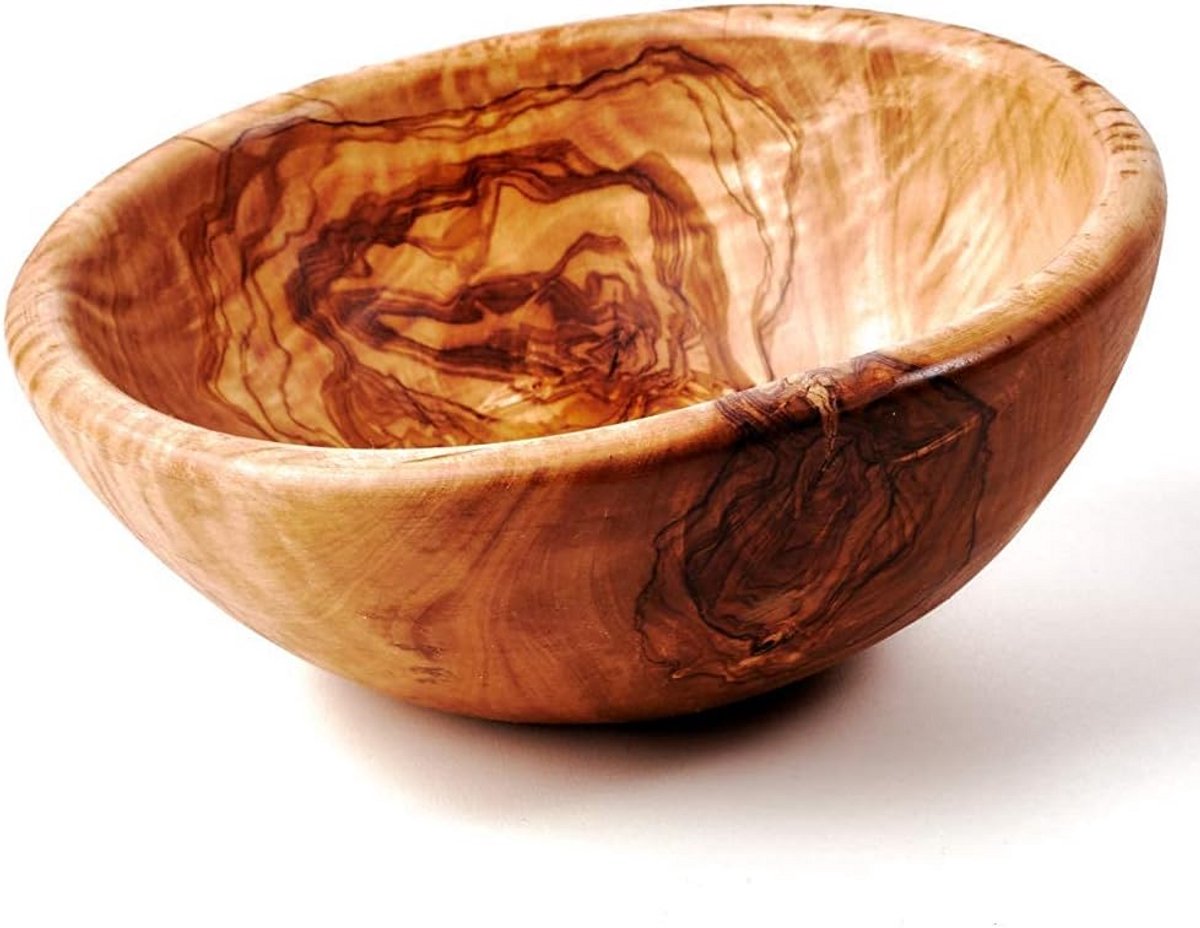 Ronde Houten Fruitschaal van Olijfhout (26 cm)
