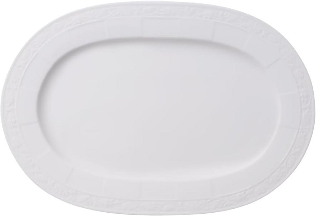 Ovale serveerschaal 41 cm Wit Porselein