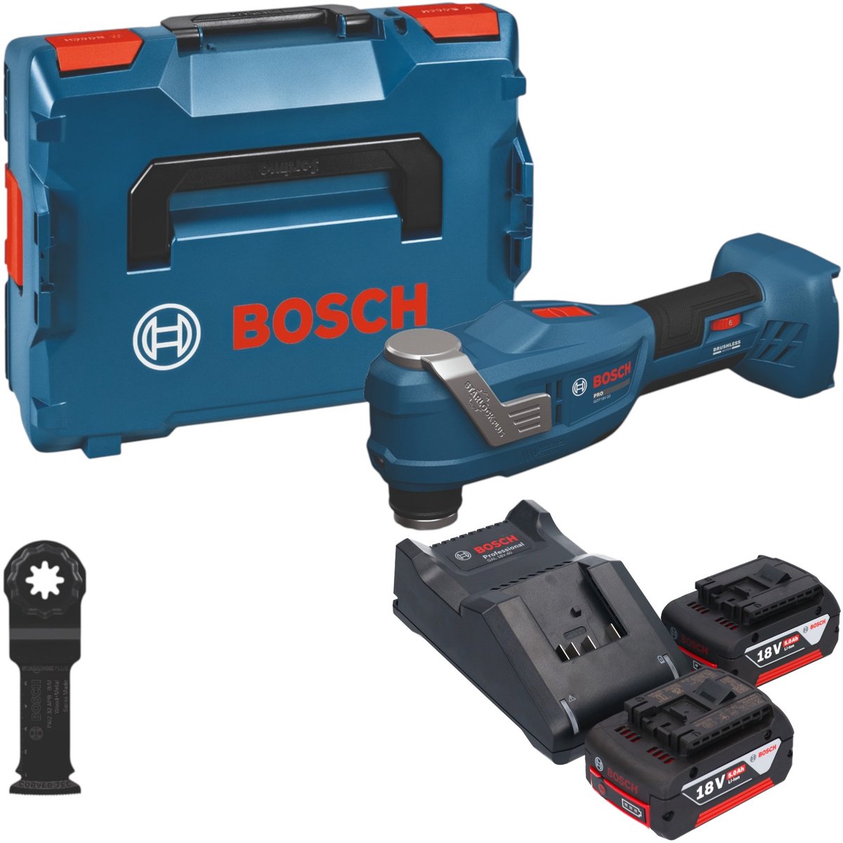 Bosch GOP 18V-30 accu multifunctioneel gereedschap 18 V Starlock Plus Brushless ( 06018G3001 ) + L-Boxx - zonder accu, zonder oplader