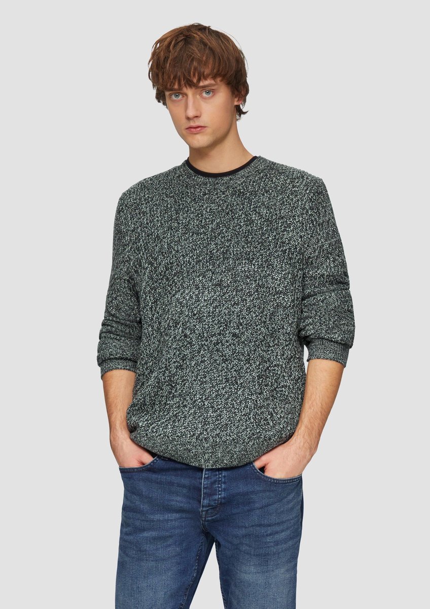 Qs Men - Pull - Maat M - Mannen - 76W0 GREEN -