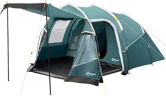 3-persoons campingtent met voortent en goede ventilatie