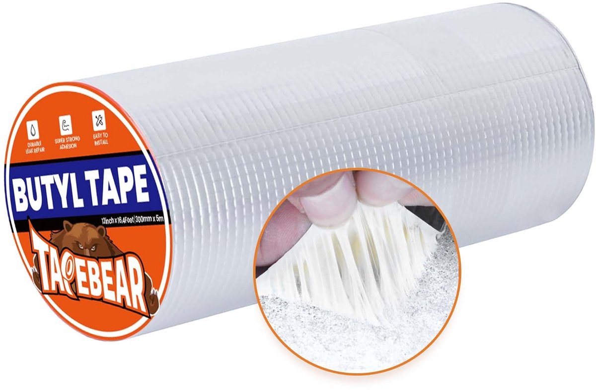 Aluminium Butylband - Reparatietape Afdichtband - Dak en Buizen Afdichten - Waterdicht UV-bestendig - 300 mm x 5 m - Aluminium