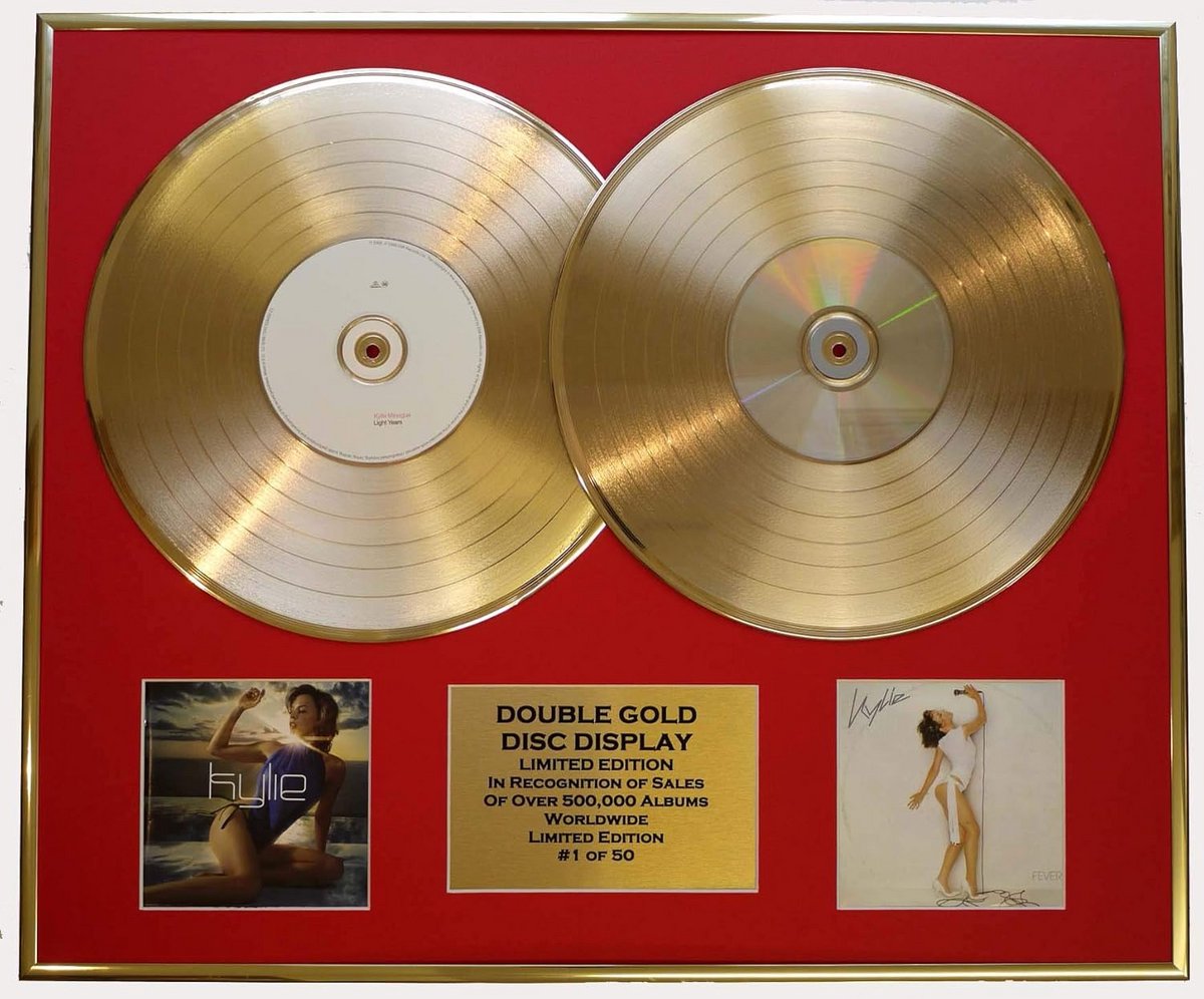 Dubbele CD Gouden Schijf Display Limited Edition met Echtheidscertificaat