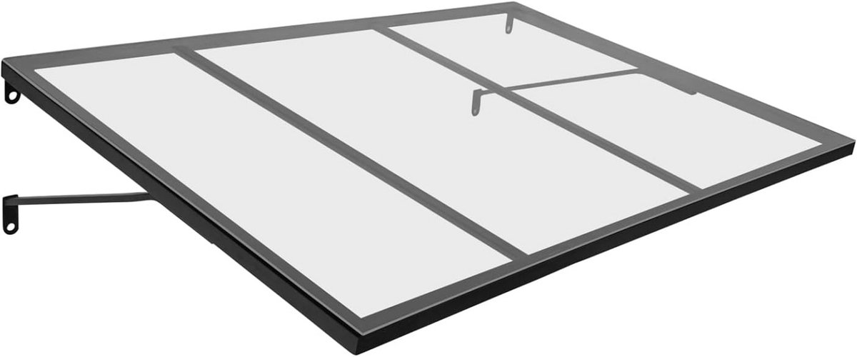 Moderne Deurluifel Zwart 90 x 140 cm - Stevige Waterdichte Overkapping