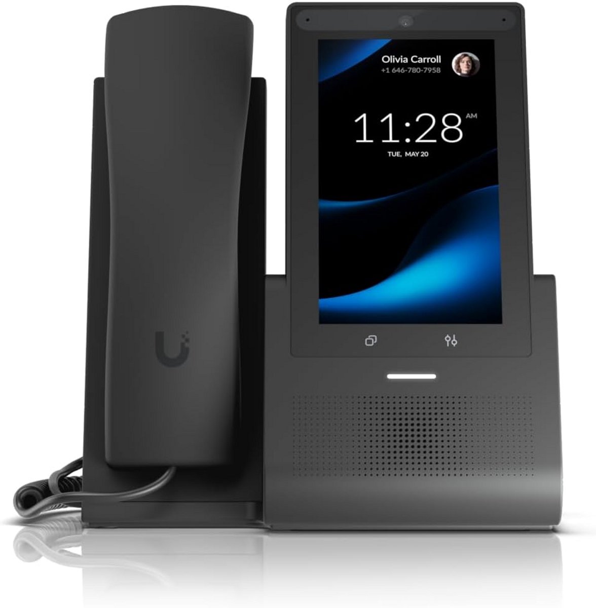 Professionele IP Telefoon Zwart met Touchscreen en Gigabit Ethernet