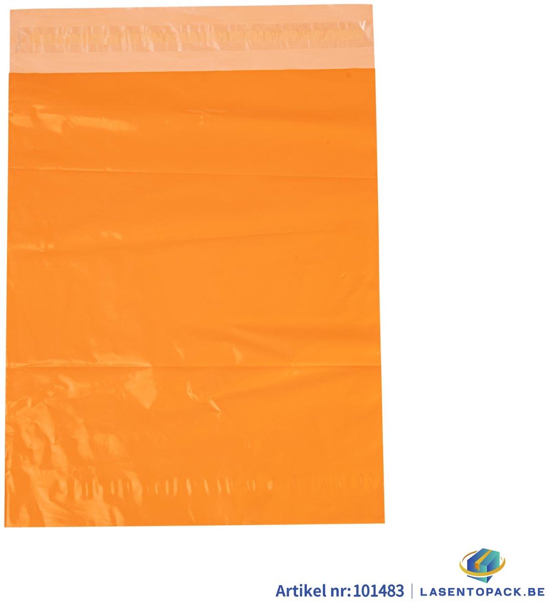 100x Verzendzakken kleur Oranje plastic 250 x 350 mm - 50 micron COEX - Triman - Zelfklevende Plakstrip - Ondoorzichtig - Wit/Zwart - Kledingzakken - 100% Recyclebaar - Waterafstotend - Voor Kleding en Webshop - Verzendenveloppen