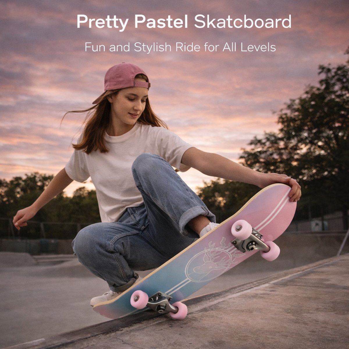 Suotu Skateboard - 80x20cm - ABEC-9 - 95A - Schokabsorptie - Jongens - Meisjes - Volwassenen Skateboards — afbeelding 2