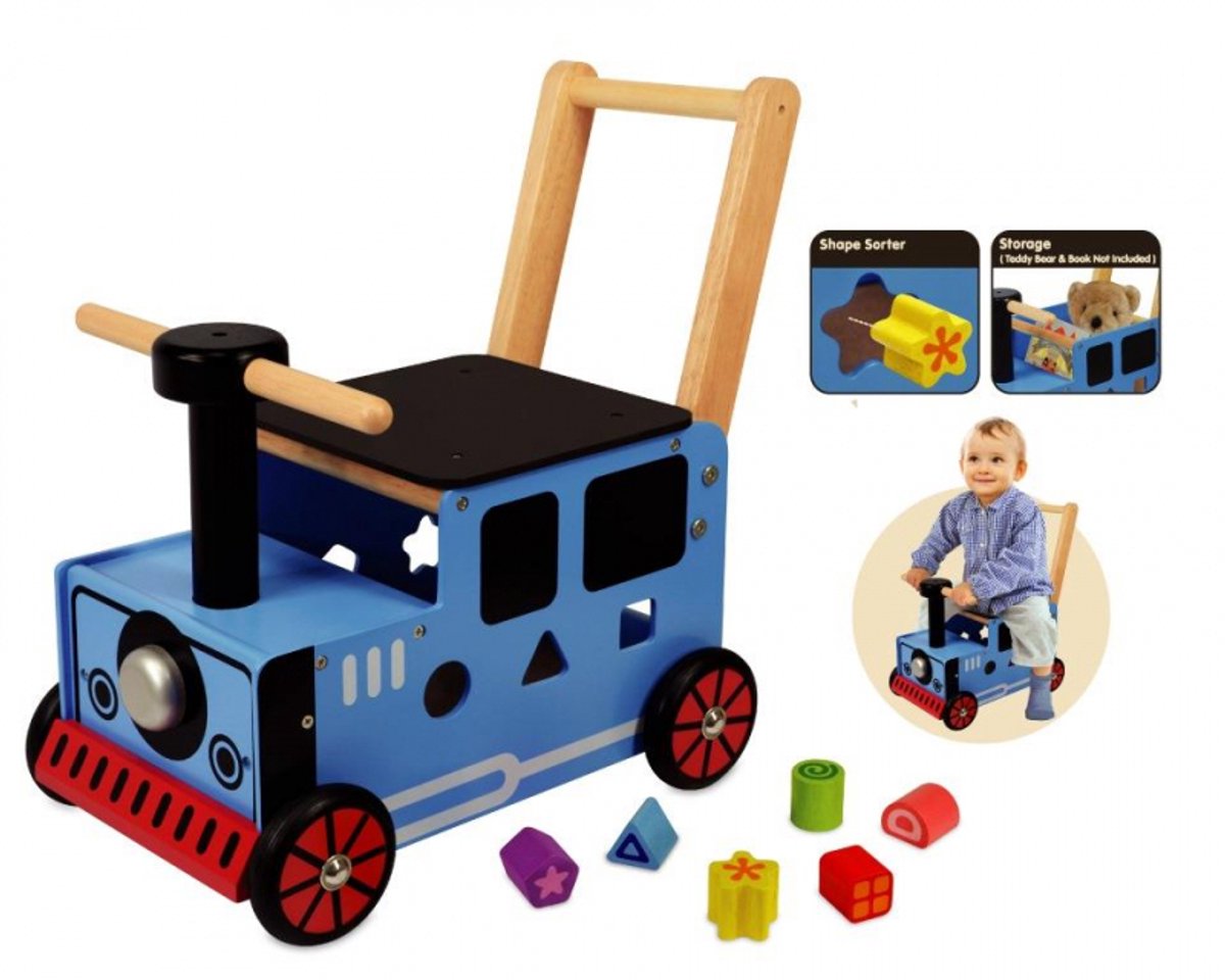 Loop/duwwagen trein Thomas Tank blauw — afbeelding 7
