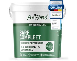 AniForte BARF Compleet Poeder voor Honden 1 kg – Natuurlijke BARF Supplement met Vitaminen, Mineralen & Omega Vetzuren – Gemaakt in Duitsland