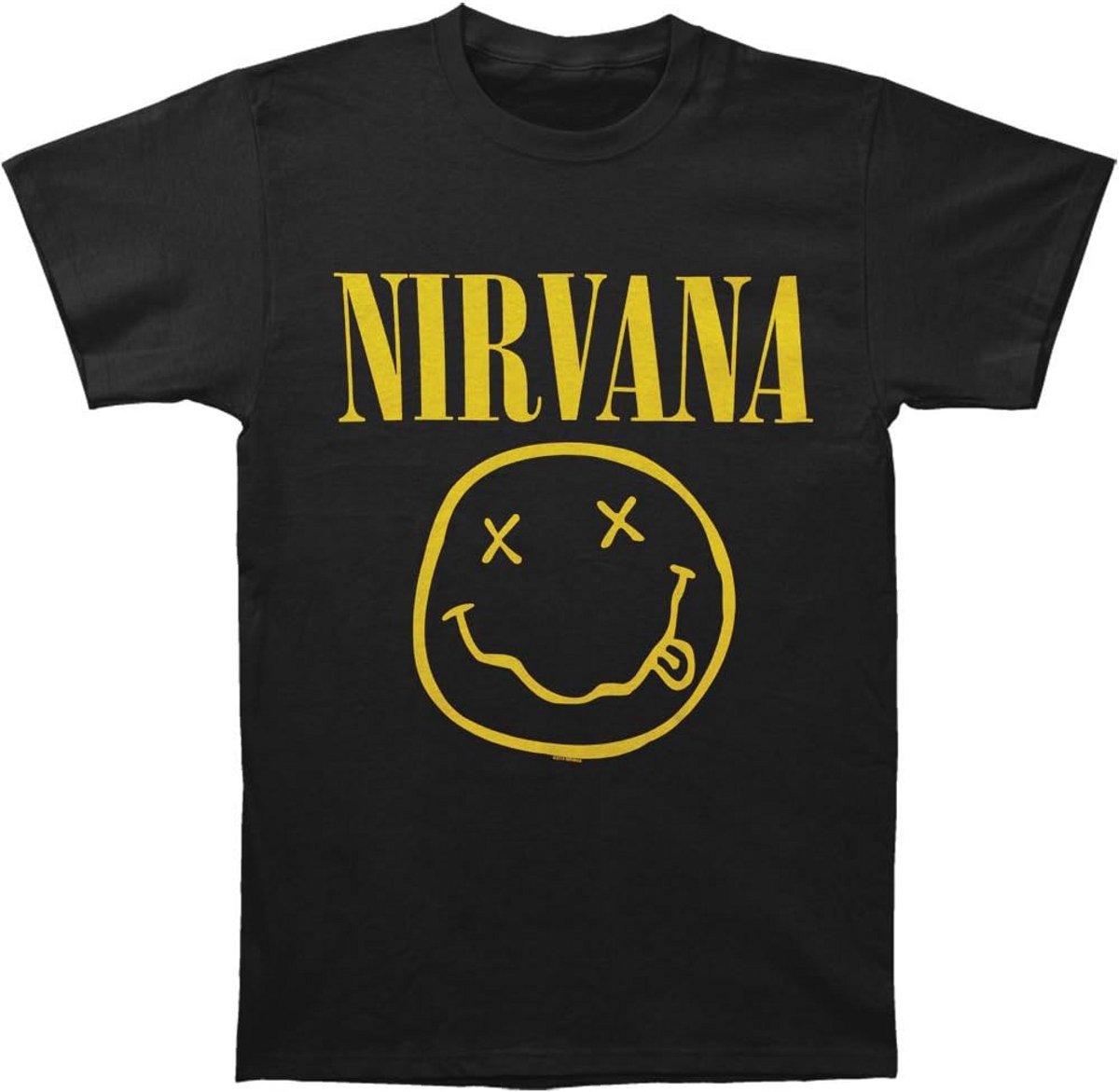 Slim Fit T-Shirt voor Heren met Iconisch Smiley Logo - Zwart