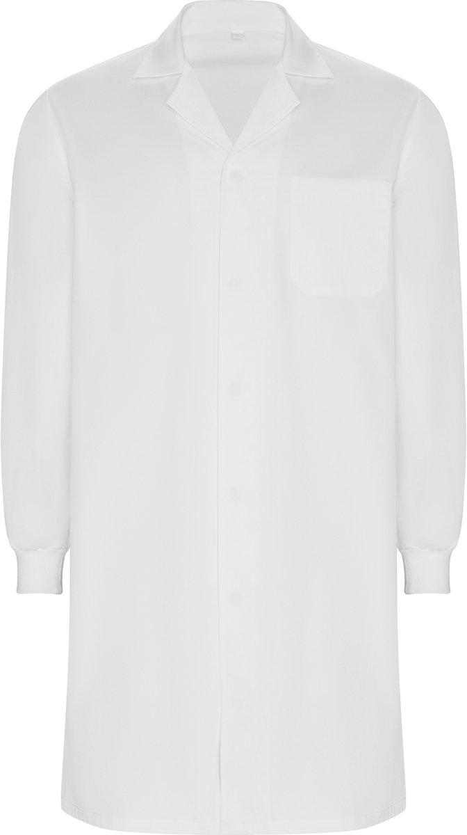 Witte Premium Unisex labjas met revers maat 3XL