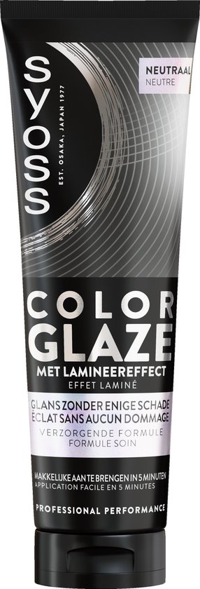 Tube Syoss Color Glaze Neutraal met lamineringseffect, glans zonder enige schade.