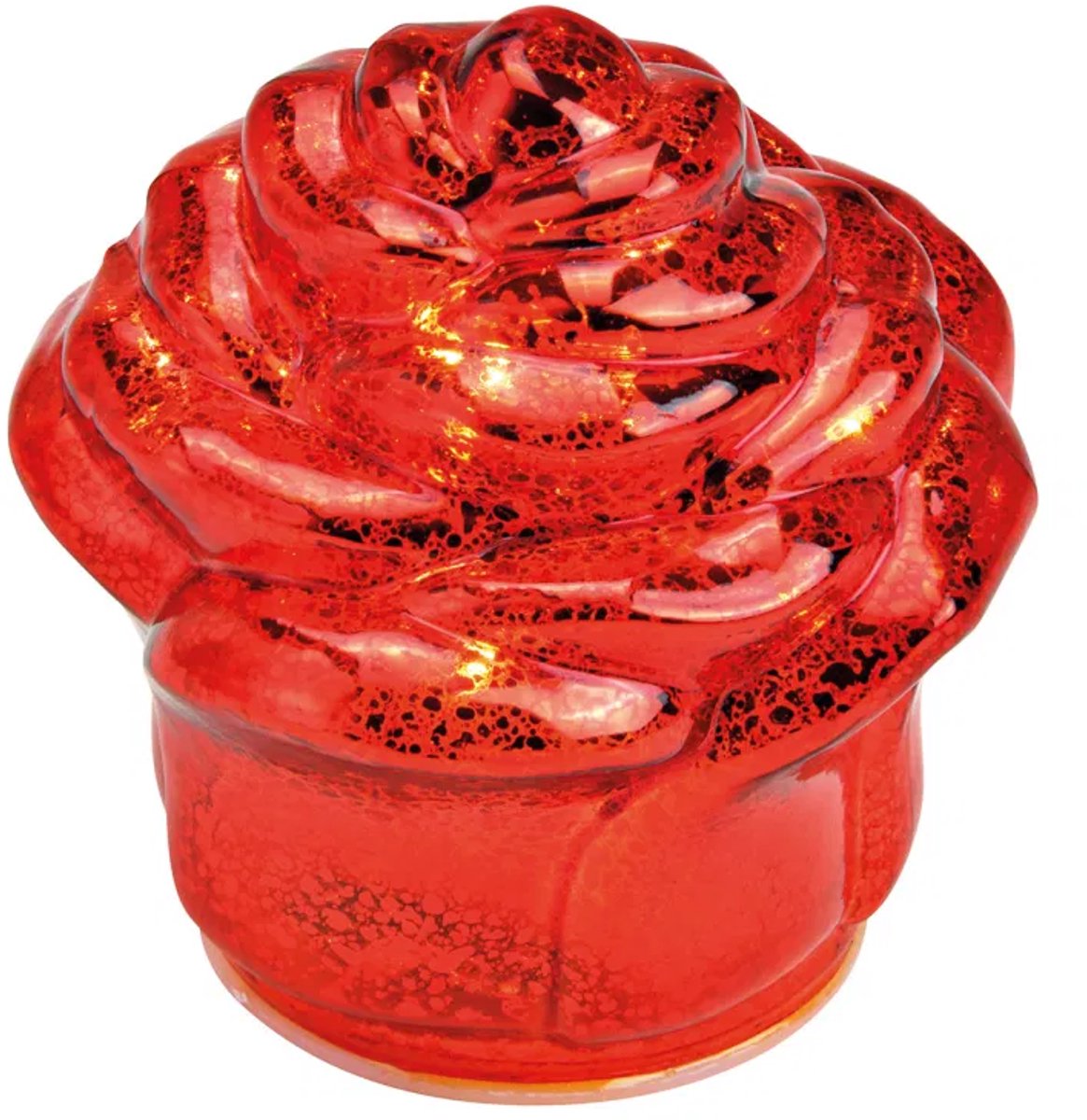 Roos met 7 led's met timer (B/H/D) 10x11x10cm