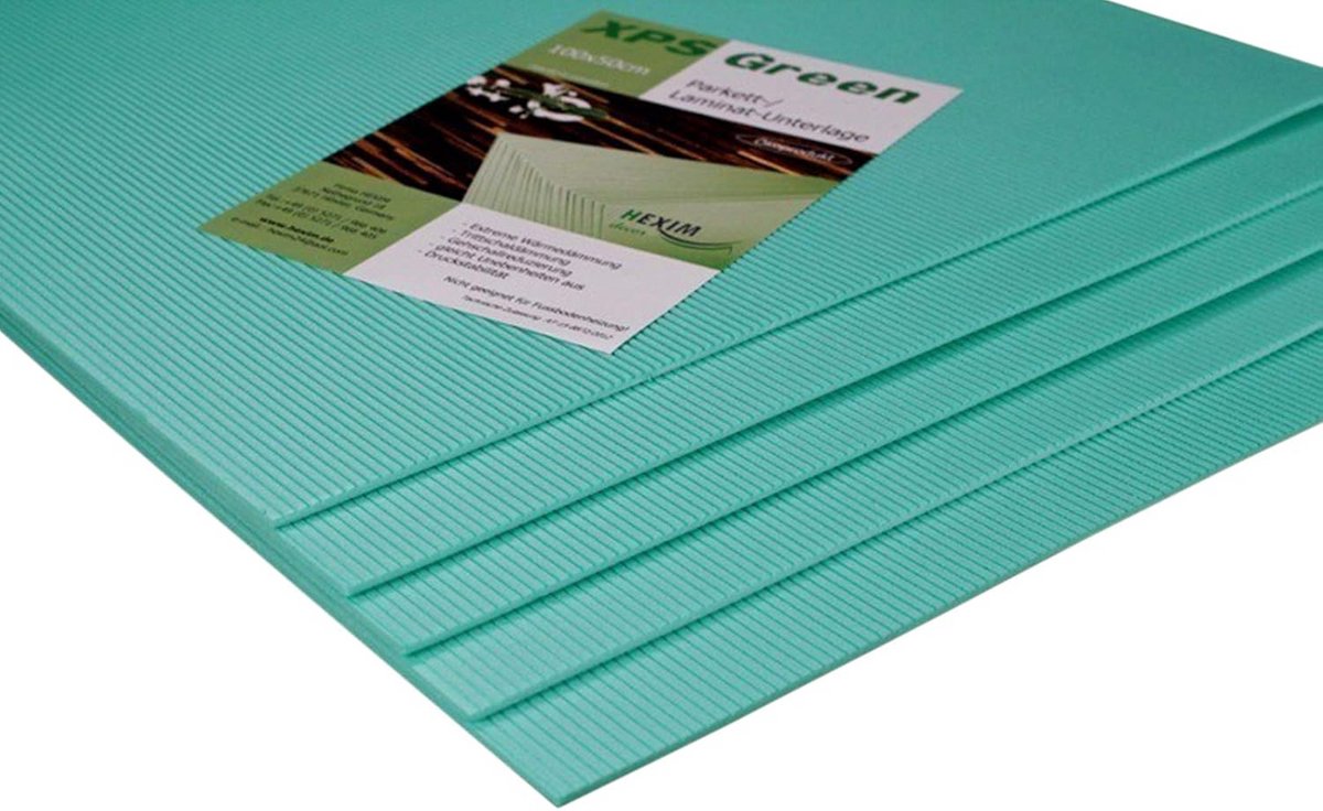Isolatieplaten XPS Groen voor Laminaten Vloeren 20m2 - Warmte- en Geluidsdempend