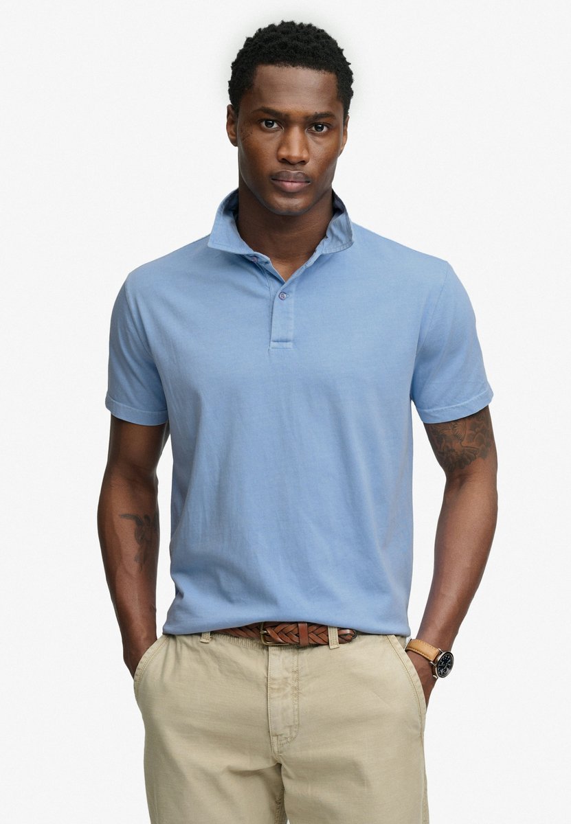 Superdry Poloshirt Essential Jersey Polo M1110509a Bluebell Mannen Blauw