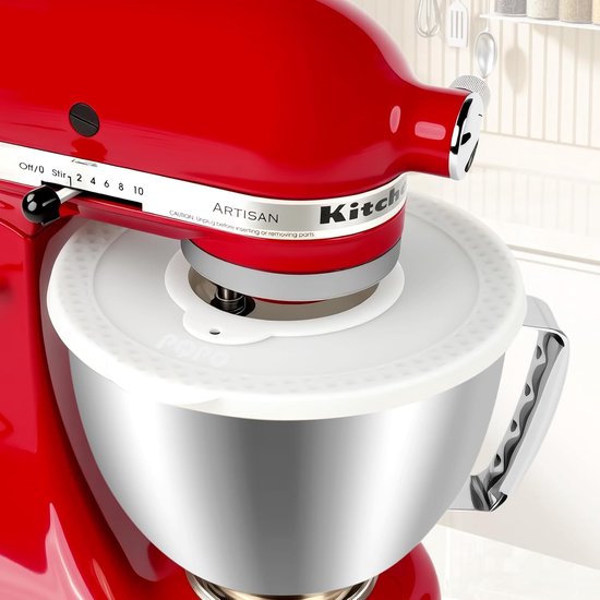 SnelShoppen - 5-Quart Roestvrijstalen Mengkommenset voor Kitchen Aid, 4,5-5 Quart Tilt Head Blenders, Inclusief Wit Deksel, Ideaal voor Keuken, Bakken van Snelshoppen — afbeelding 3
