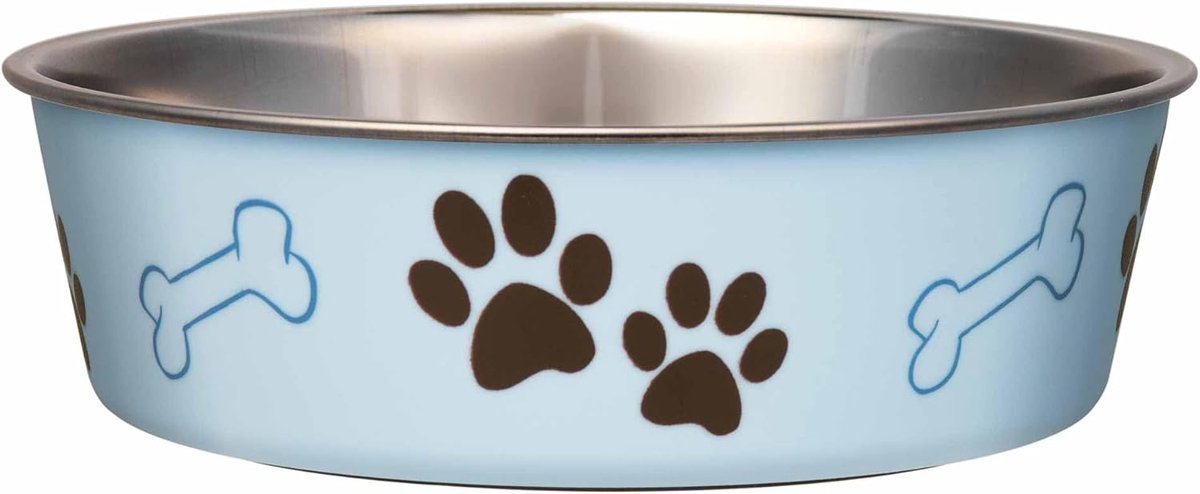 Hondenvoerbak - Voerbak Hond - Voeren en Wateren - Afdichtende Ring - 17 x 17 x 6 cm - Murano Blauw