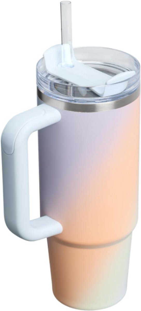 Stanley Quencher H2.0 Flowstate Tumbler 0.89L (Sunrise Spiral) – NIEUWE RELEASE - Lekvrije Drinkbeker met Rietje & Handvat – RVS Geïsoleerde Thermosbeker – BPA-Vrij – Past in Bekerhouder – foto 2