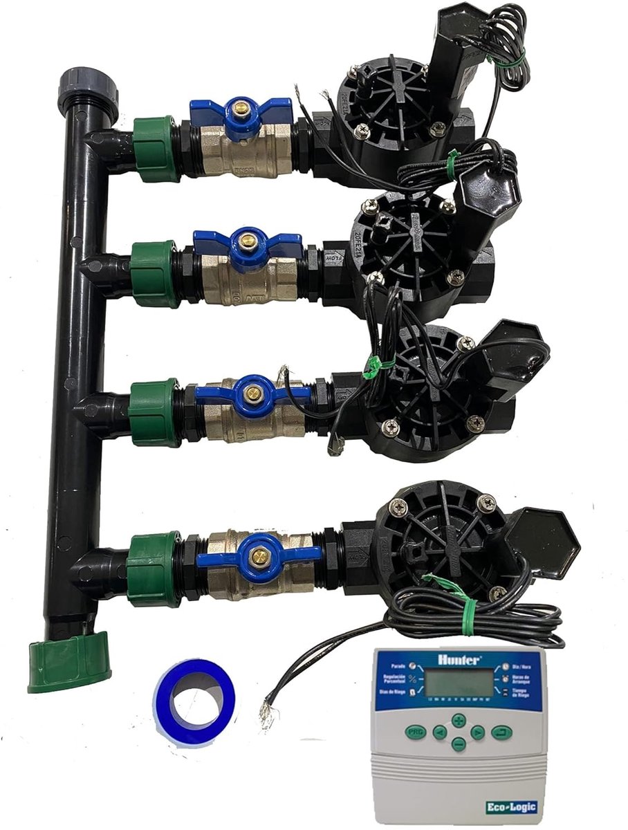 Tuin Automatisch Besproeiingssysteem - Watergeefcomputer - Automatische Tuinirrigatie - Vier Zones - 1 Inch