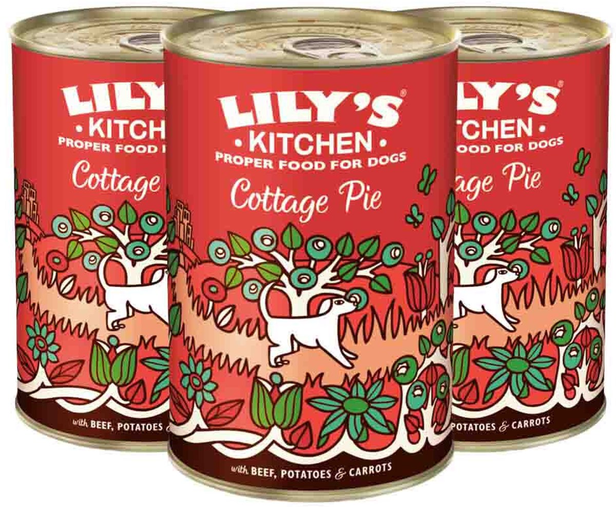Lily's Kitchen Lily's Kitchen Hondvoer Nat Cottage Pie Rund - 3 x 400 gr - Voordeelverpakking