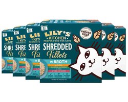 Lily's Kitchen Kattenvoer Nat Shredded Fillets Multipack - 6 x 8x70 gr - Voordeelverpakking