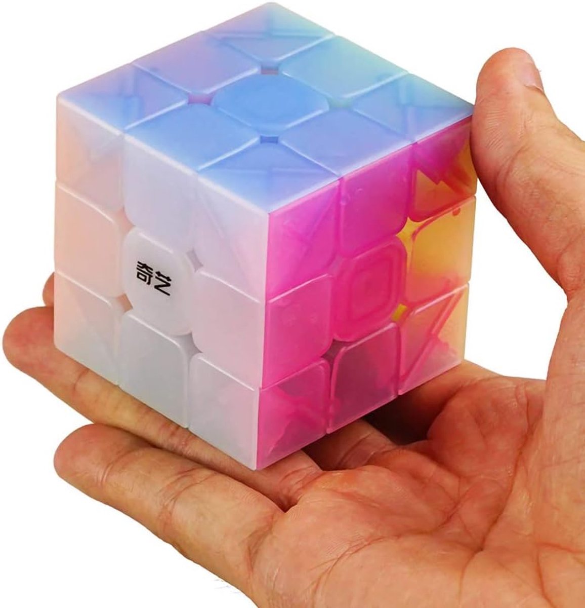 Magische Kubus Puzzel - Hersenkraker Speelgoed - Cognitieve Ontwikkeling - Stickerloos Ontwerp - 5.6x5.6x0.1 cm - Transparant Gelei