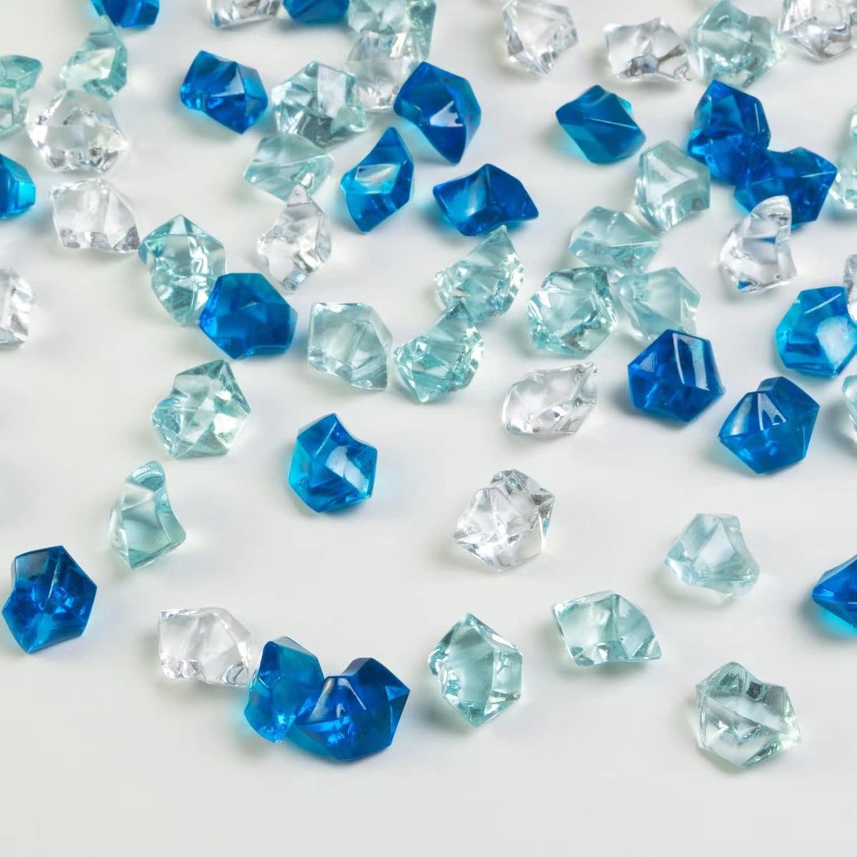 Acryl Edelstenen - Decoratie Kristallen - Vaas Vulling - Houdt Water Lichtgewicht - 0.6-1 Inch - Blauw Mint Helder