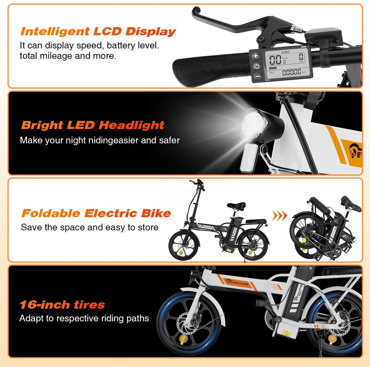 LUMÈ STORE Elektrische Fiets 16 Inch - Vouwfiets thumbnail 2