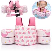Montzys® Puddle Jumper Roze - Zwembandjes & Zwemvest - Reddingvest Kind - Drijfvest & Zwemvleugels - Swimtrainer & Zwemgordel - Kinderen van 2 tot 6 jaar
